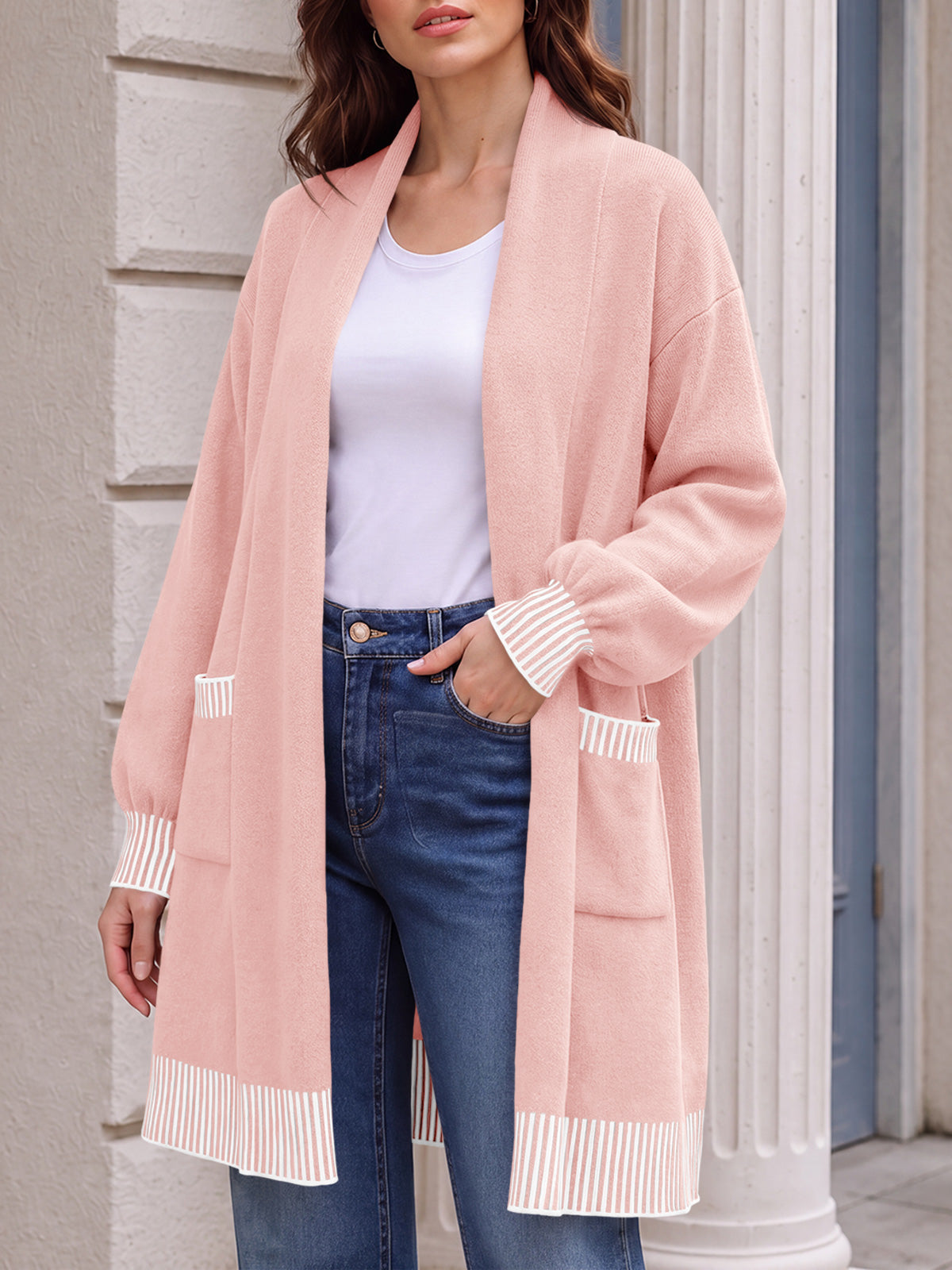 Saodimallsu Womens Fall Oversized Cardigan with Pockets
