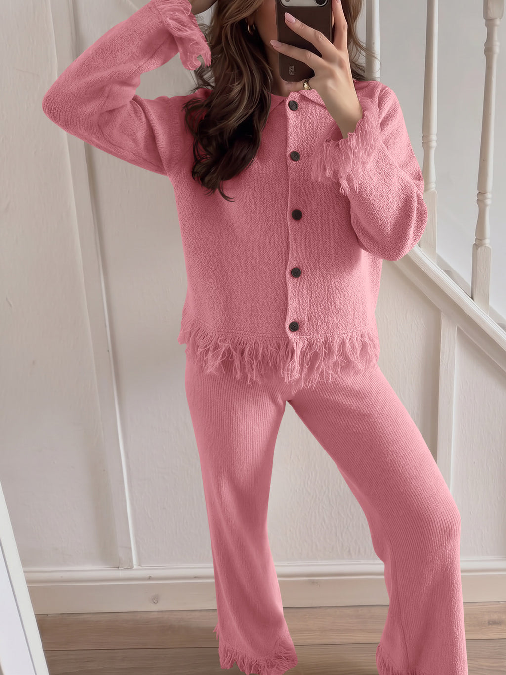 Saodimallsu Womens Fringe Sweater Sets