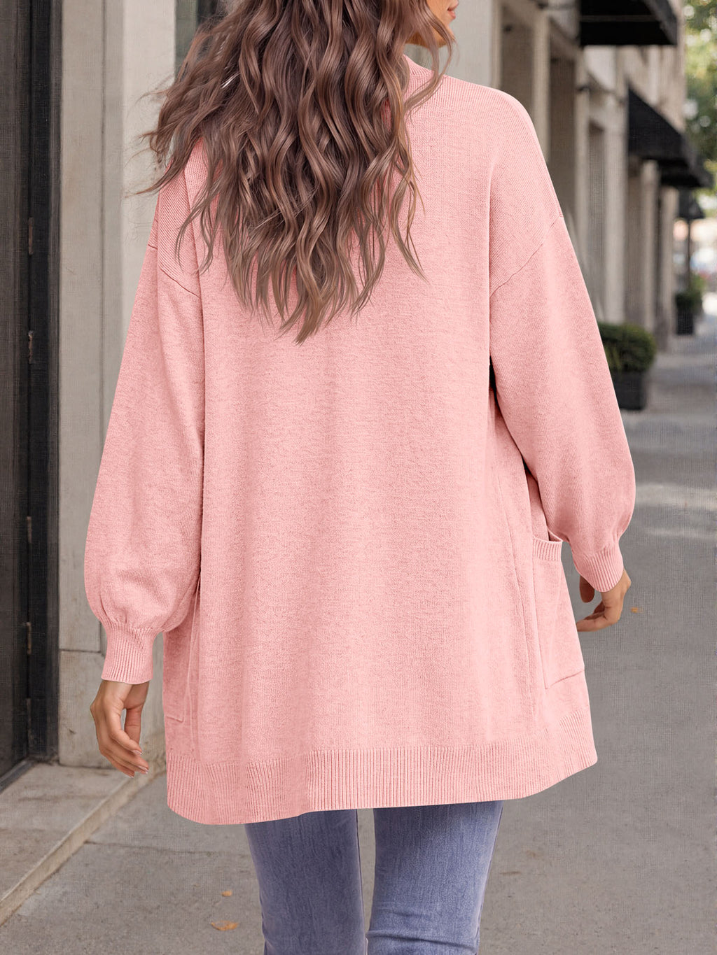 Saodimallsu Womens Oversized V Neck  Cardigan