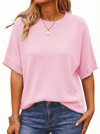 Saodimallsu Womens Oversized Batwing Sleeve Knit Pullover