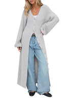 Saodimallsu Womens Oversized Long Button Up Cardigan