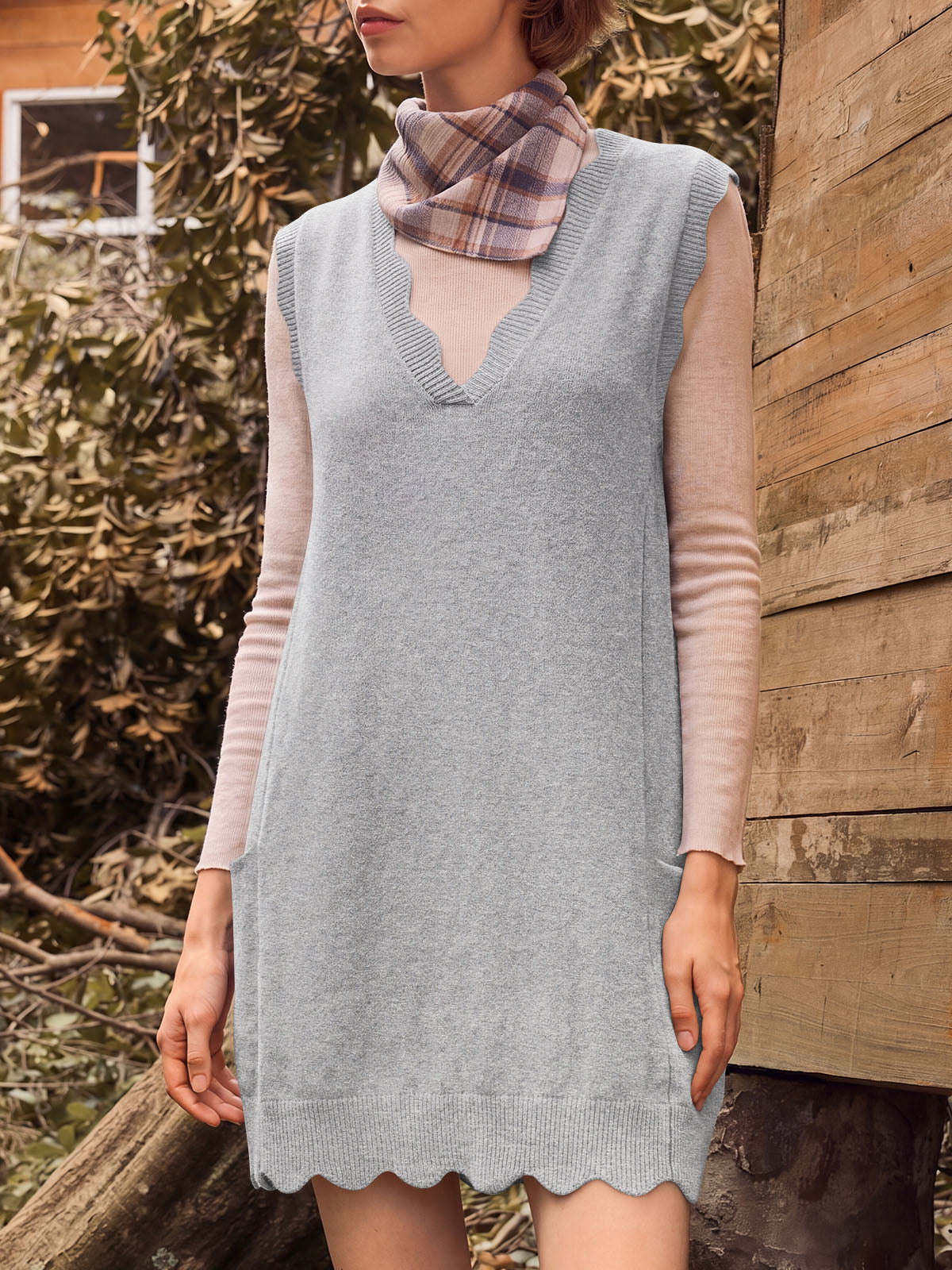 Saodimallsu Women V Neck Sweater Vest