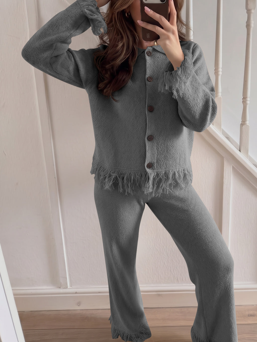 Saodimallsu Womens Fringe Sweater Sets