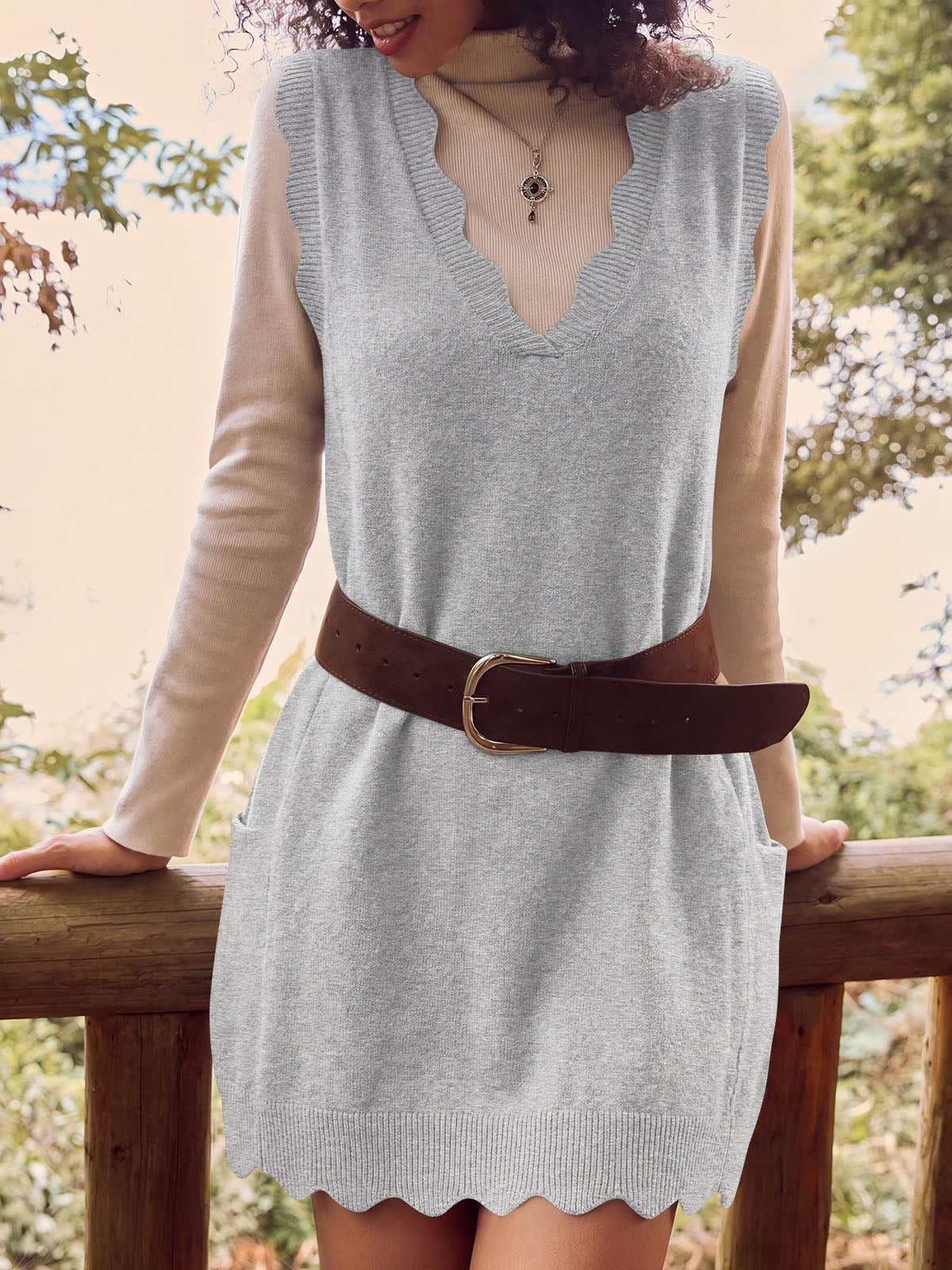 Saodimallsu Women V Neck Sweater Vest