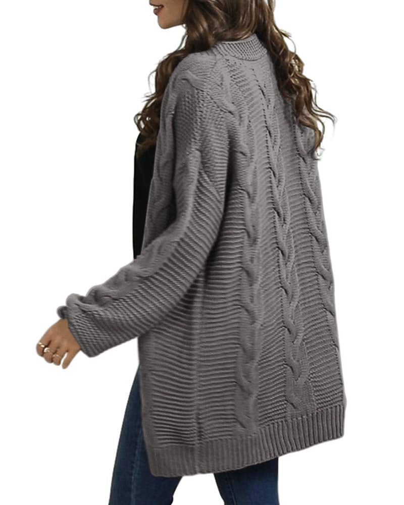 Saodimallsu Women Oversized Chunky Cable Knit Cardigan