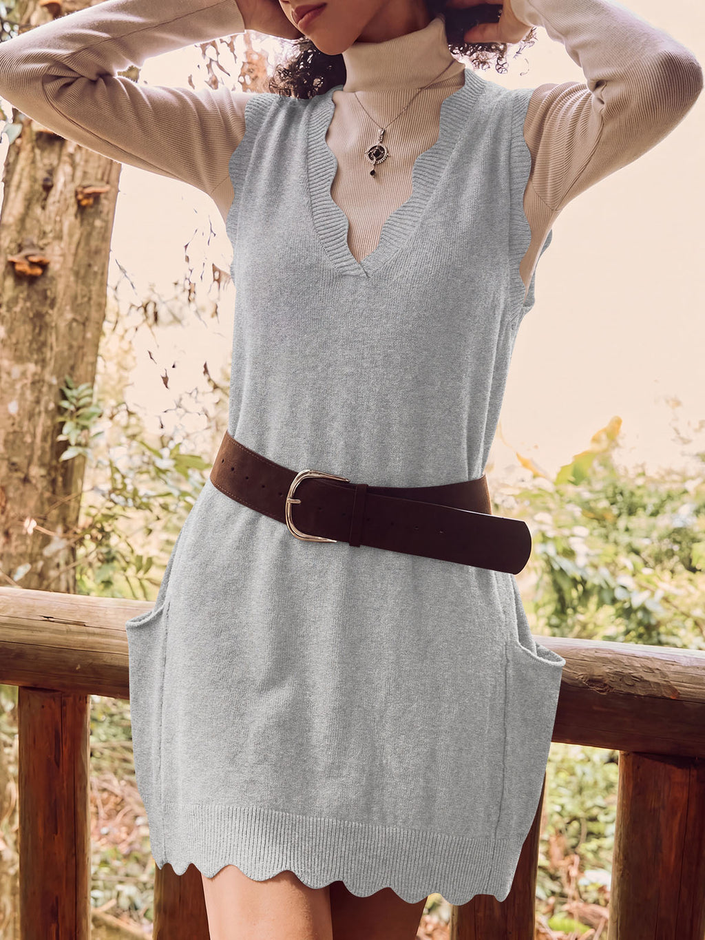 Saodimallsu Women V Neck Sweater Vest