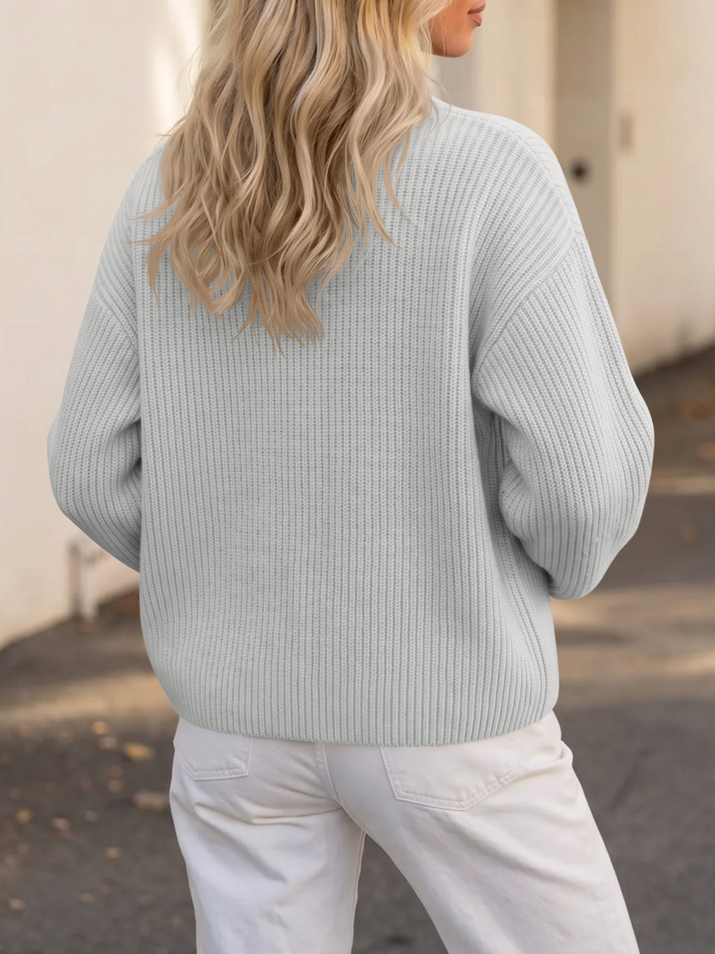 Saodimallsu Women Zip Up Chunky Knit Sweater