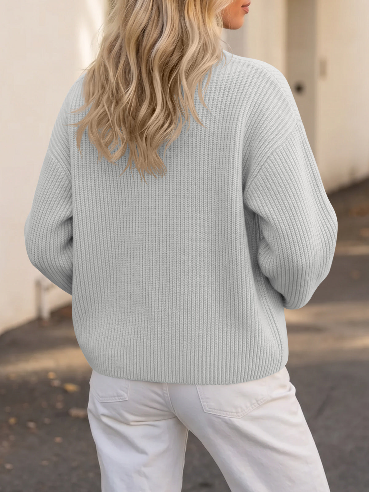Saodimallsu Women Zip Up Chunky Knit Sweater