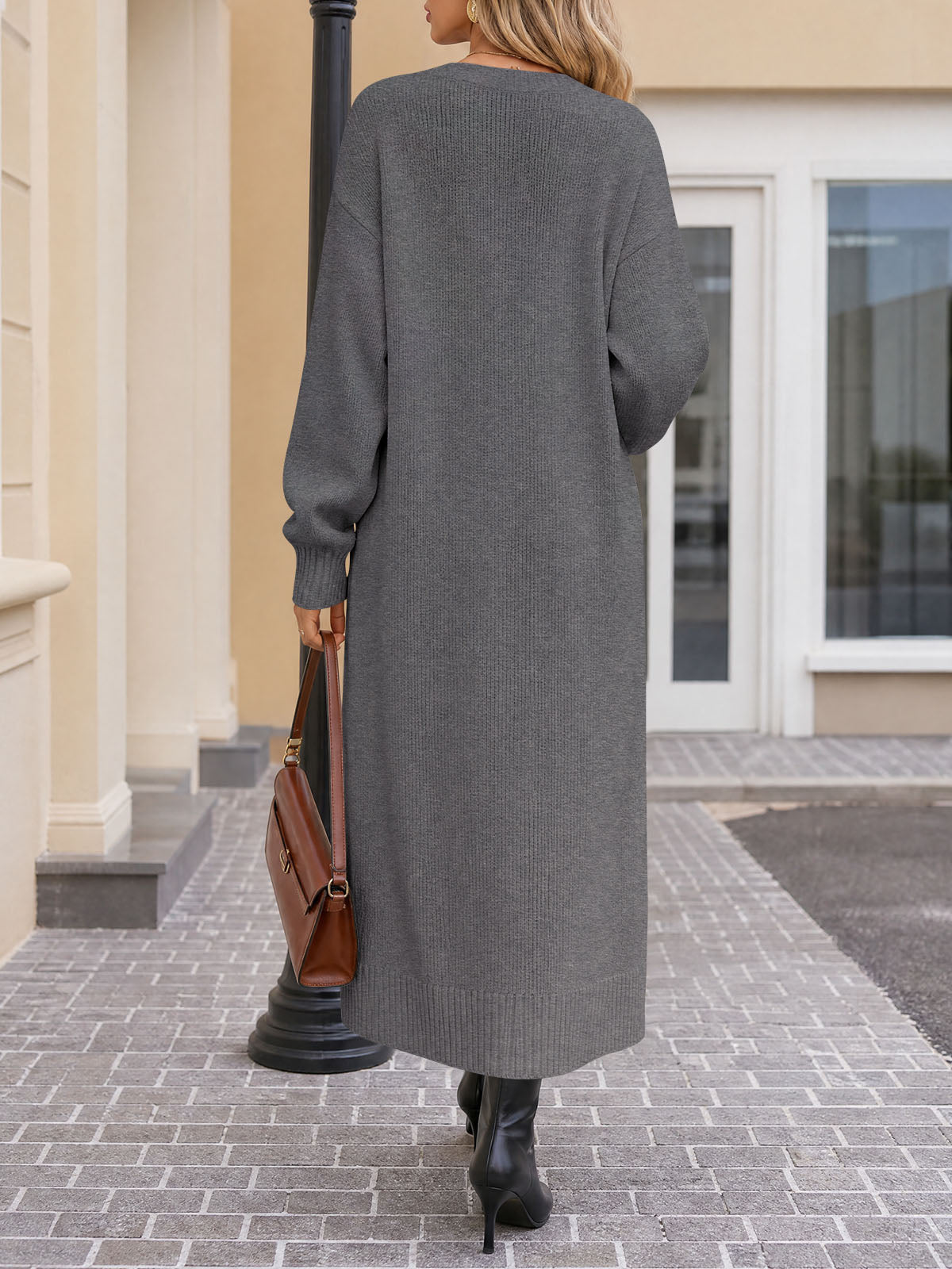 Saodimallsu Women Long Sleeve Maxi Sweater Dress
