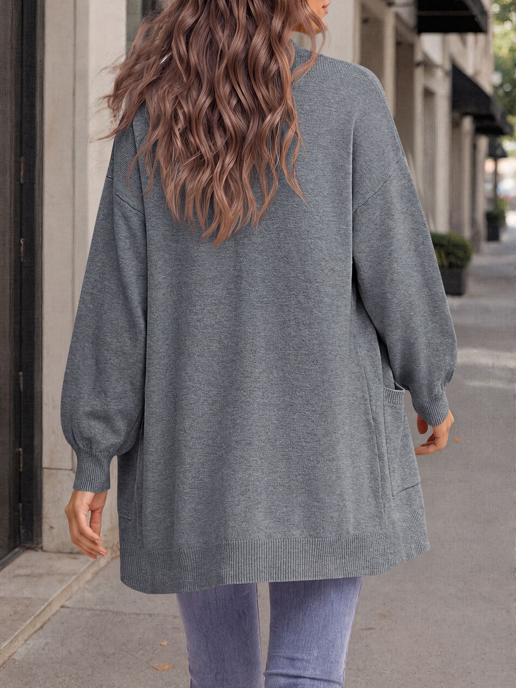 Saodimallsu Womens Oversized V Neck  Cardigan