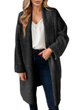 Saodimallsu Black Womens Long Cardigan