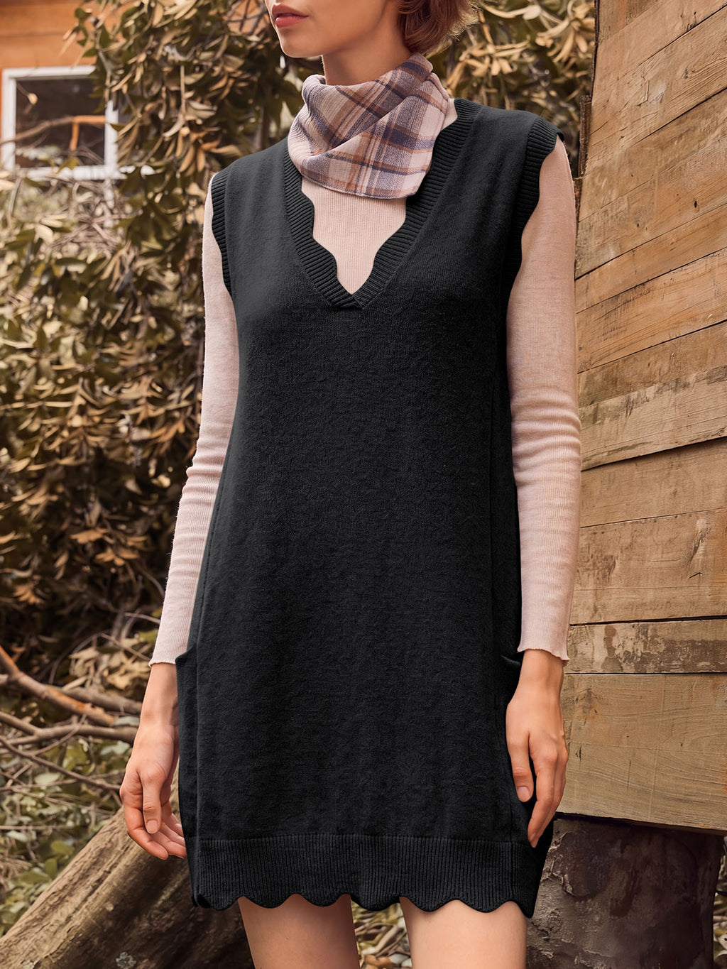 Saodimallsu Women V Neck Sweater Vest