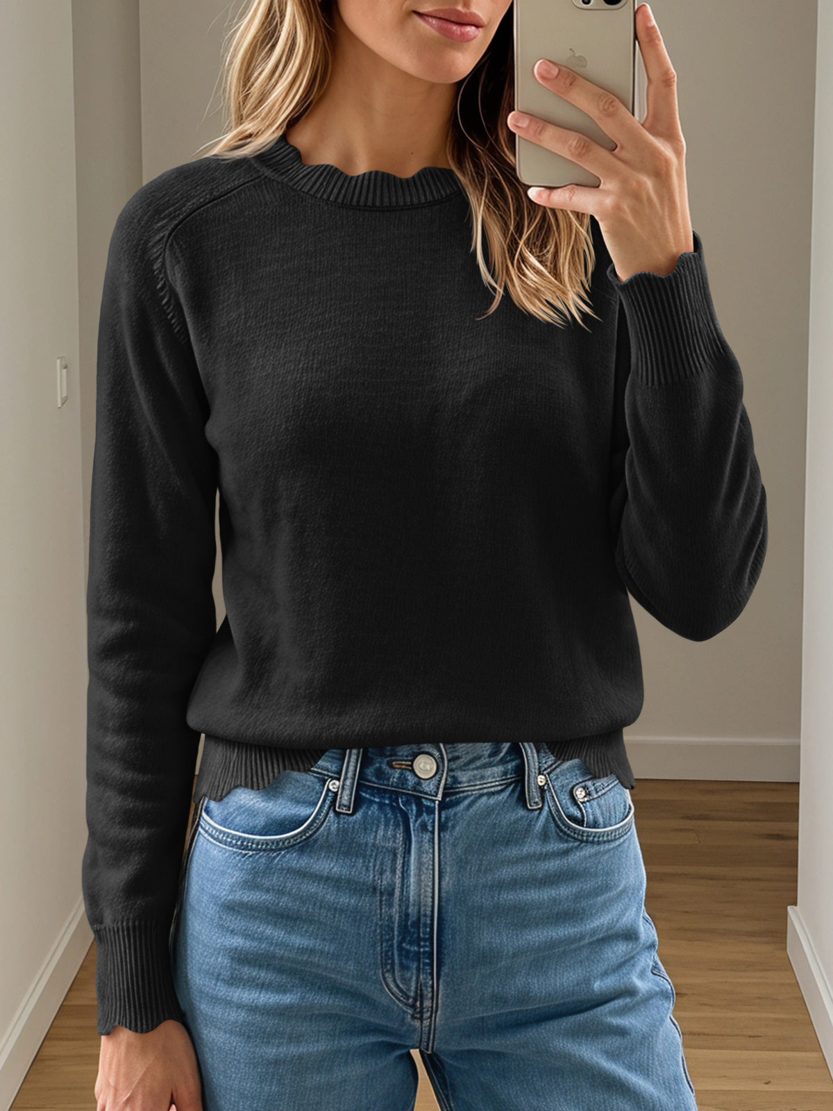 Saodimallsu Womens Long Sleeve Knit Sweater Tops
