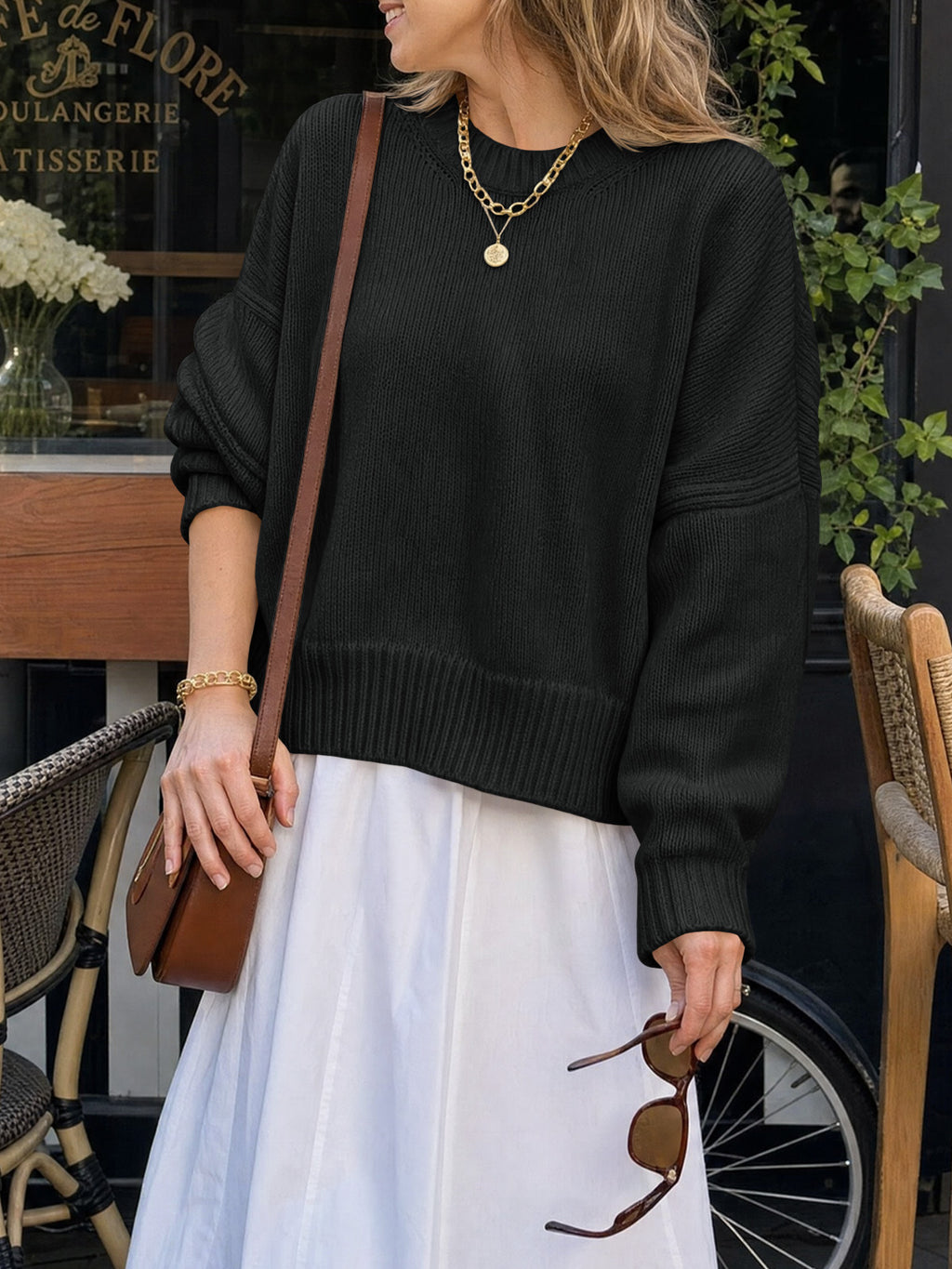 Saodimallsu Womens Oversized Chunky Knit Sweater