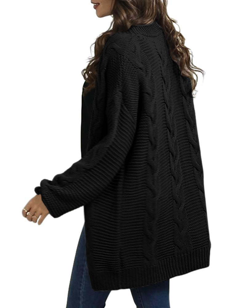 Saodimallsu Women Oversized Chunky Cable Knit Cardigan