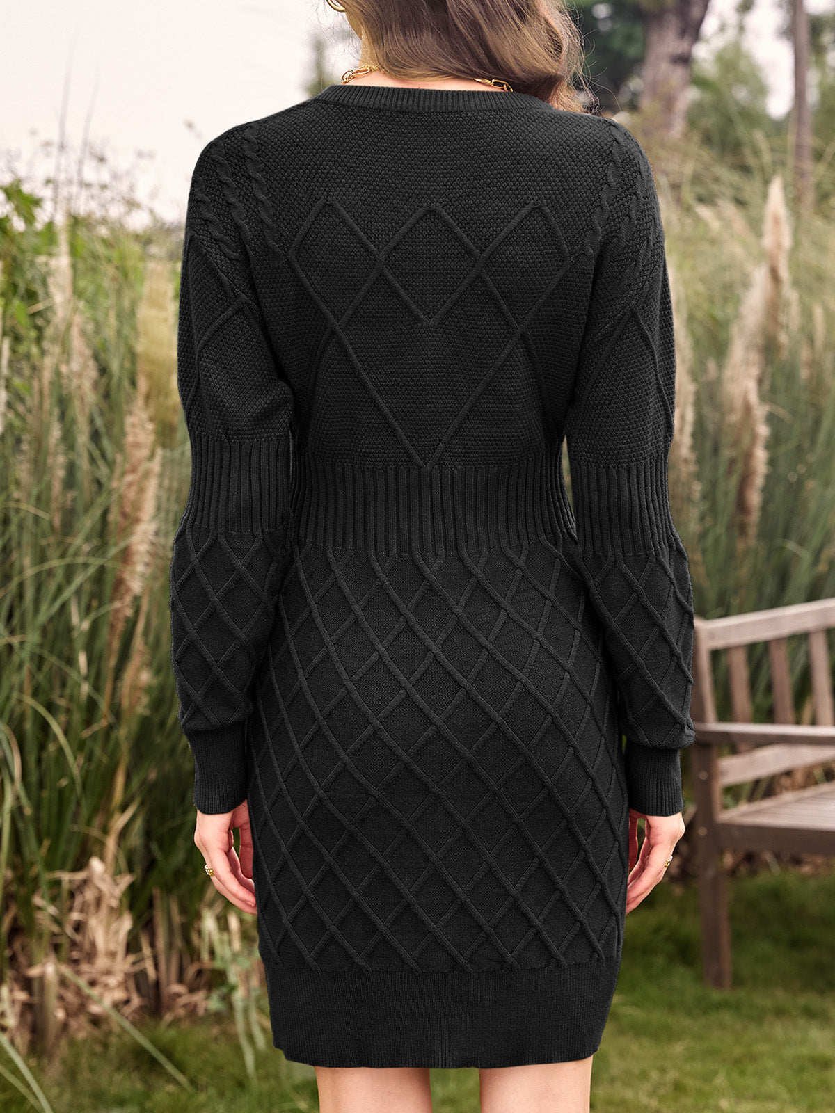 Saodimallsu Womens Bodycon Mini Sweater Dress