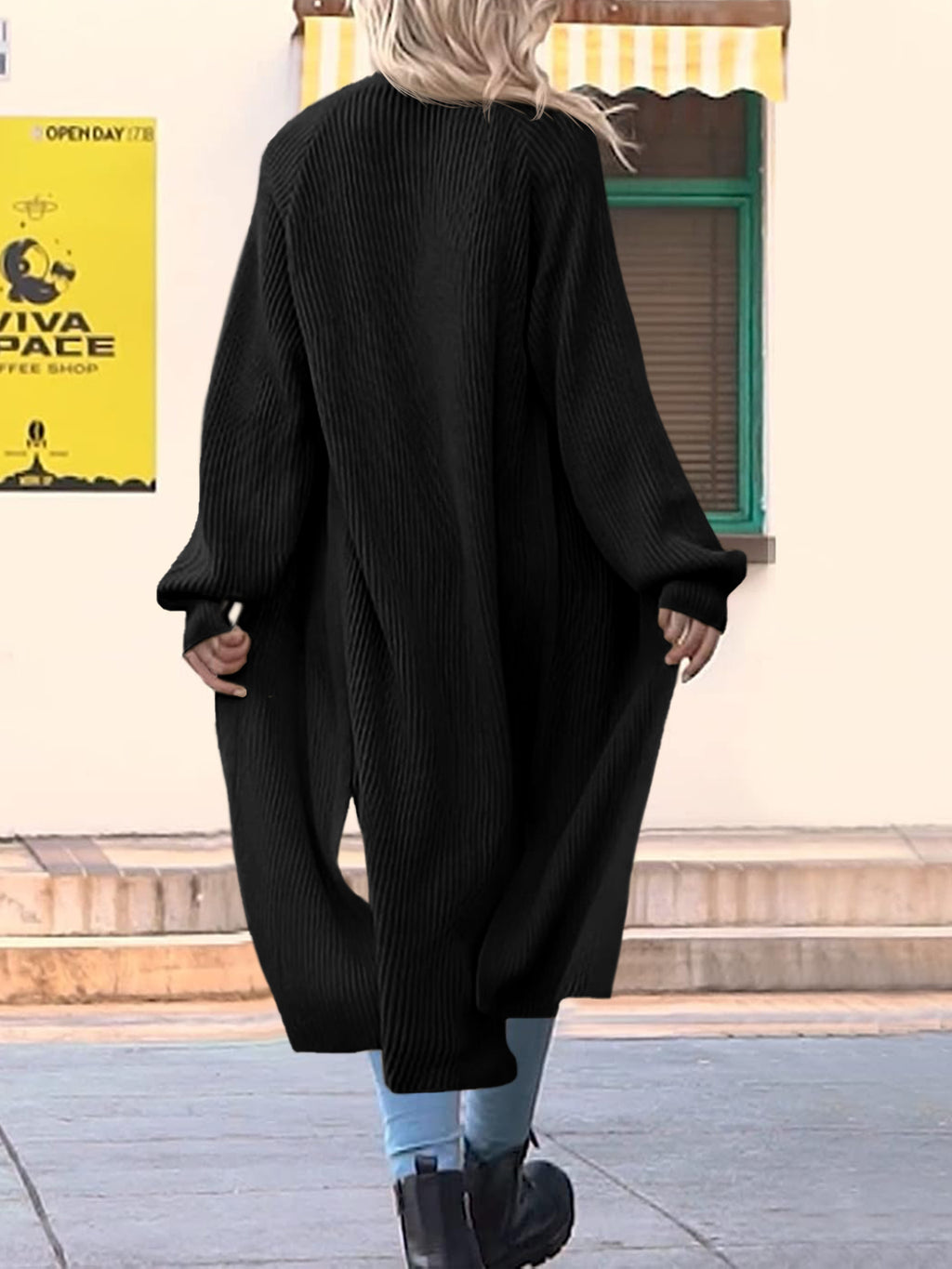 Saodimallsu Women Open Front Knit Cardigan