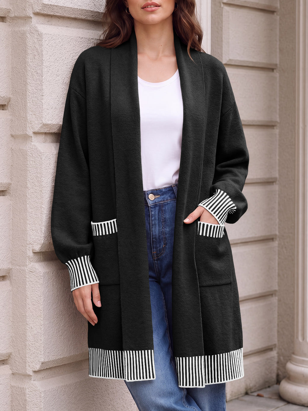 Saodimallsu Womens Fall Oversized Cardigan with Pockets