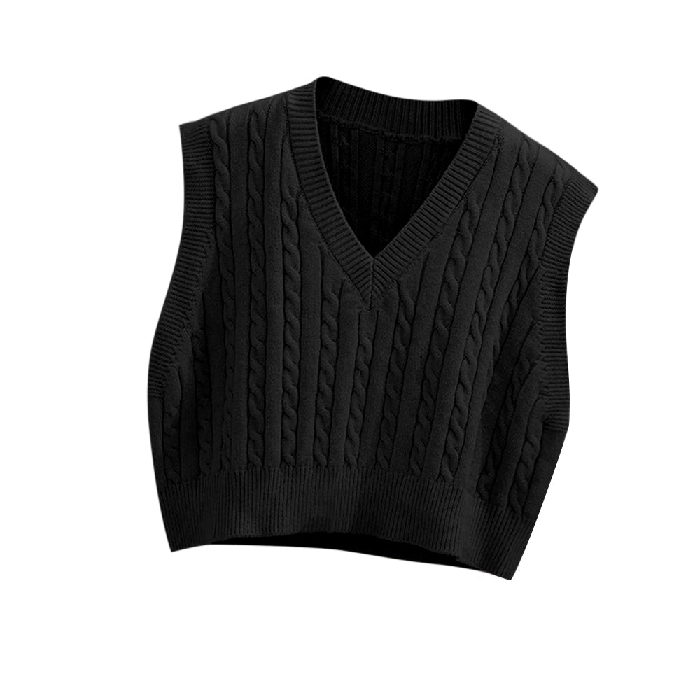 Saodimallsu Womens Cable Knit Sweater Vest