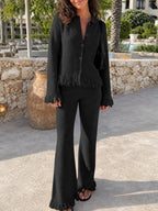 Saodimallsu Womens Fringe Sweater Sets