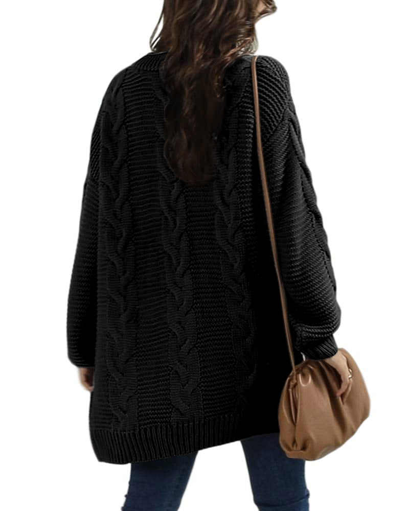 Saodimallsu Women Oversized Chunky Cable Knit Cardigan