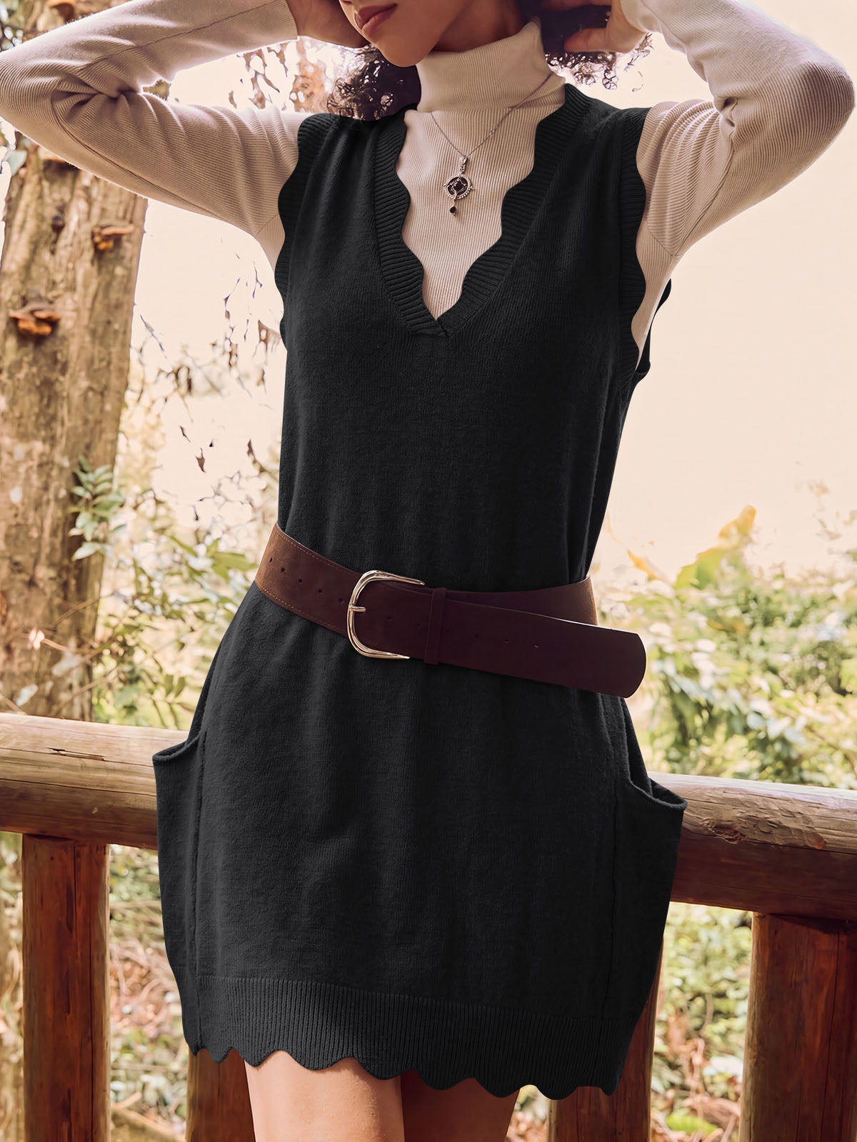 Saodimallsu Women V Neck Sweater Vest
