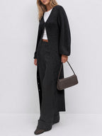 Saodimallsu Womens Oversized Long Button Up Cardigan