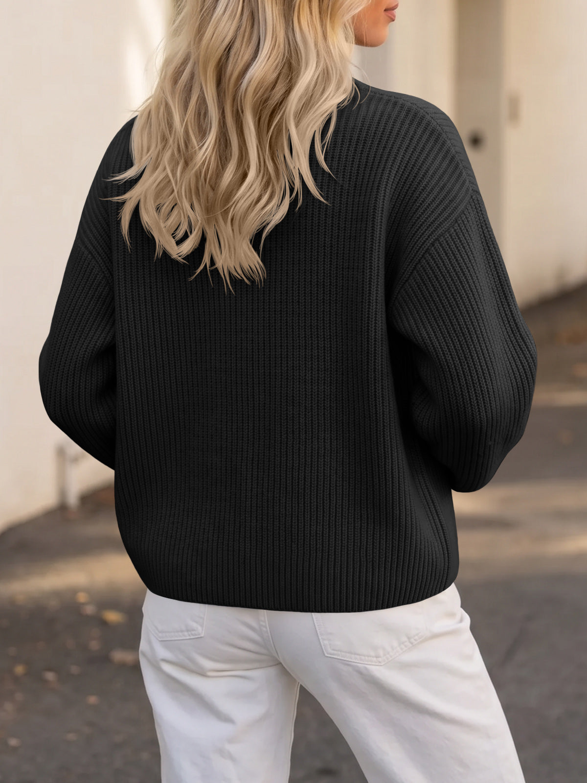 Saodimallsu Women Zip Up Chunky Knit Sweater
