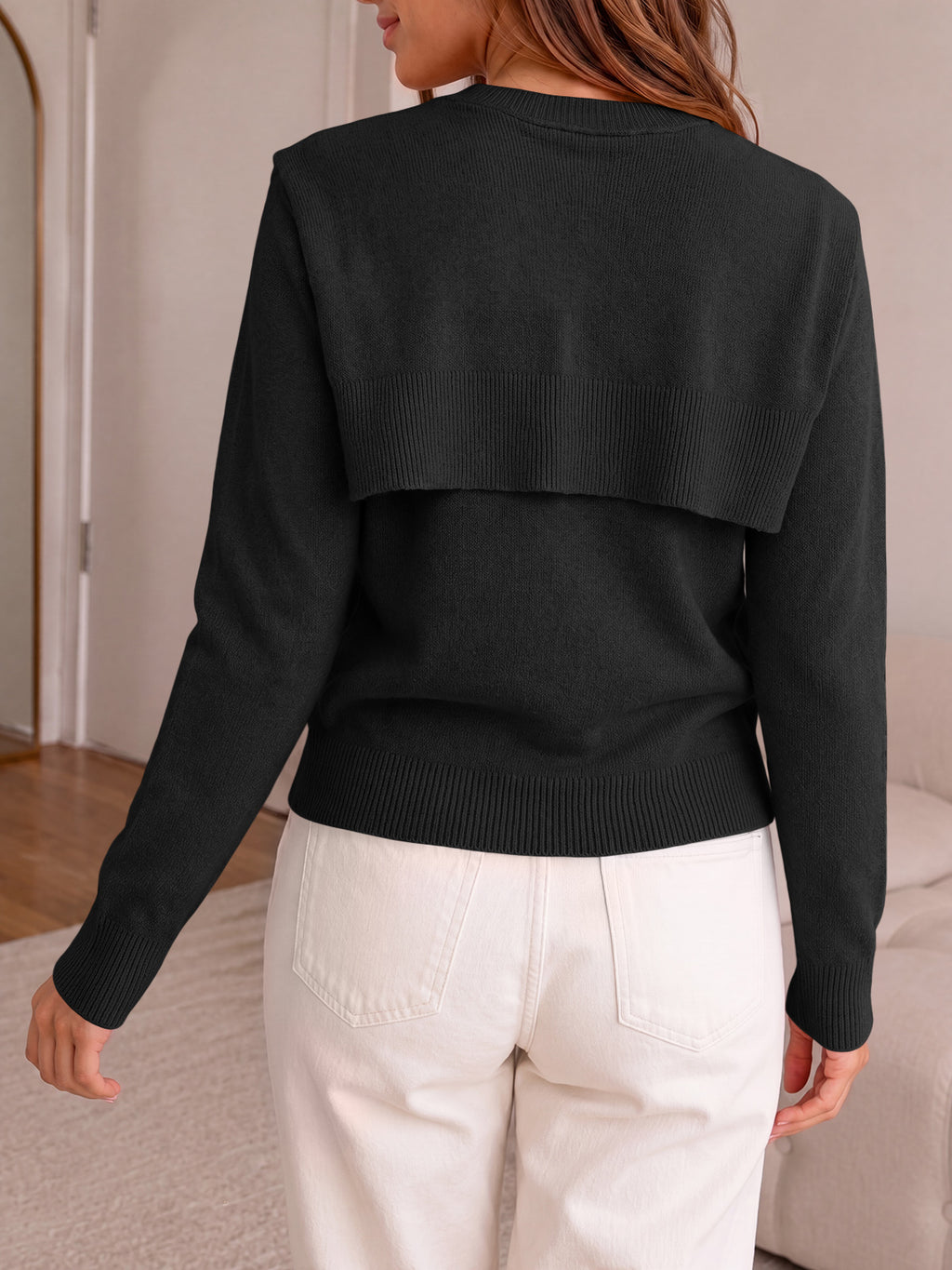 Saodimallsu Women Crew Neck Pullover Sweaters