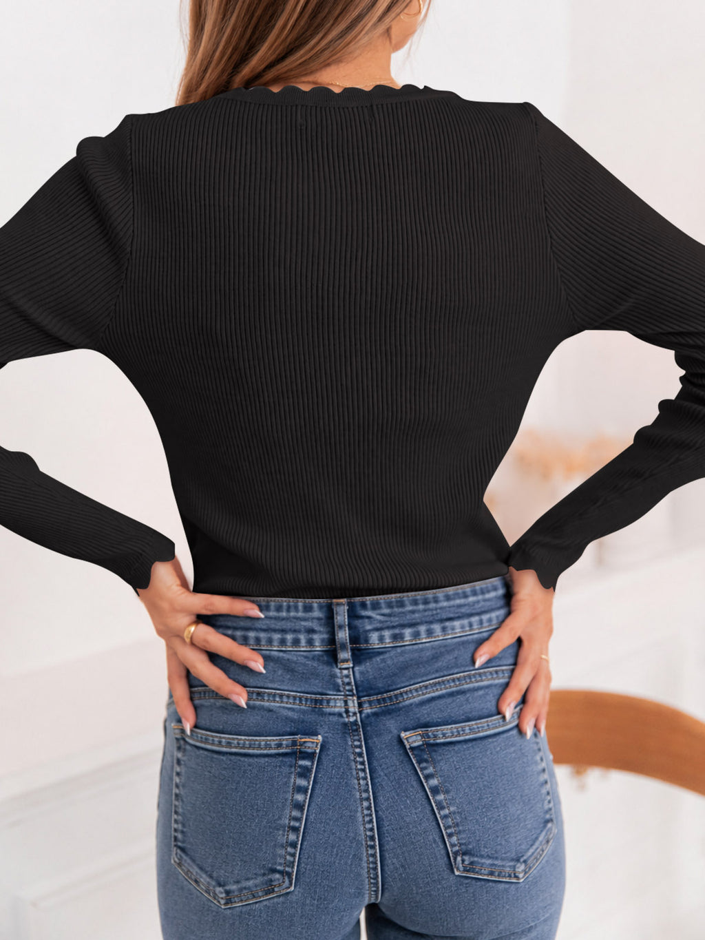 Saodimallsu Womens V Neck Slimming Sweaters