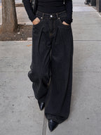 Saodimallsu Womens High Waisted Wide Leg Jeans