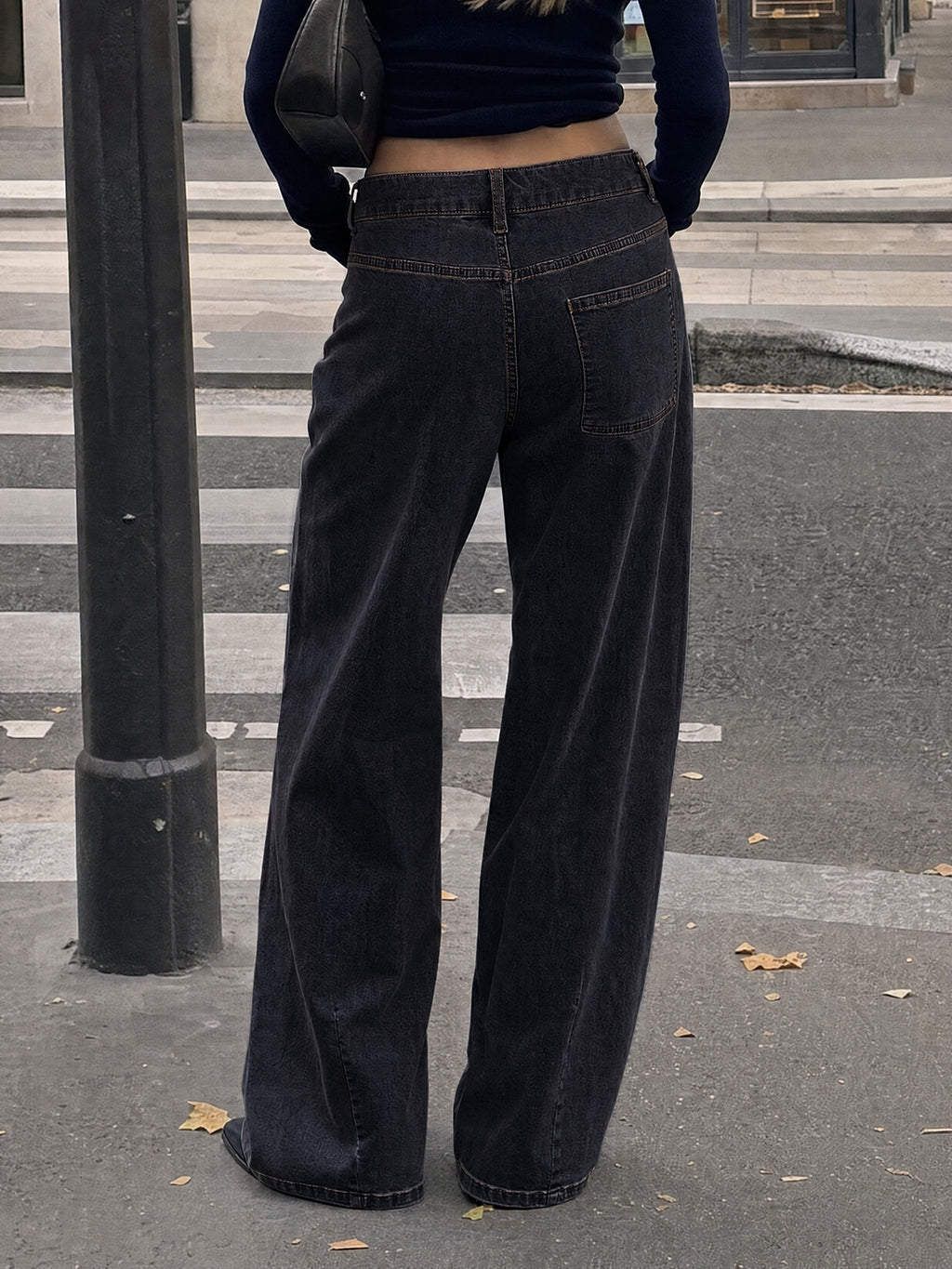 Saodimallsu Womens High Waisted Wide Leg Jeans