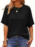 Saodimallsu Womens Oversized Batwing Sleeve Knit Pullover