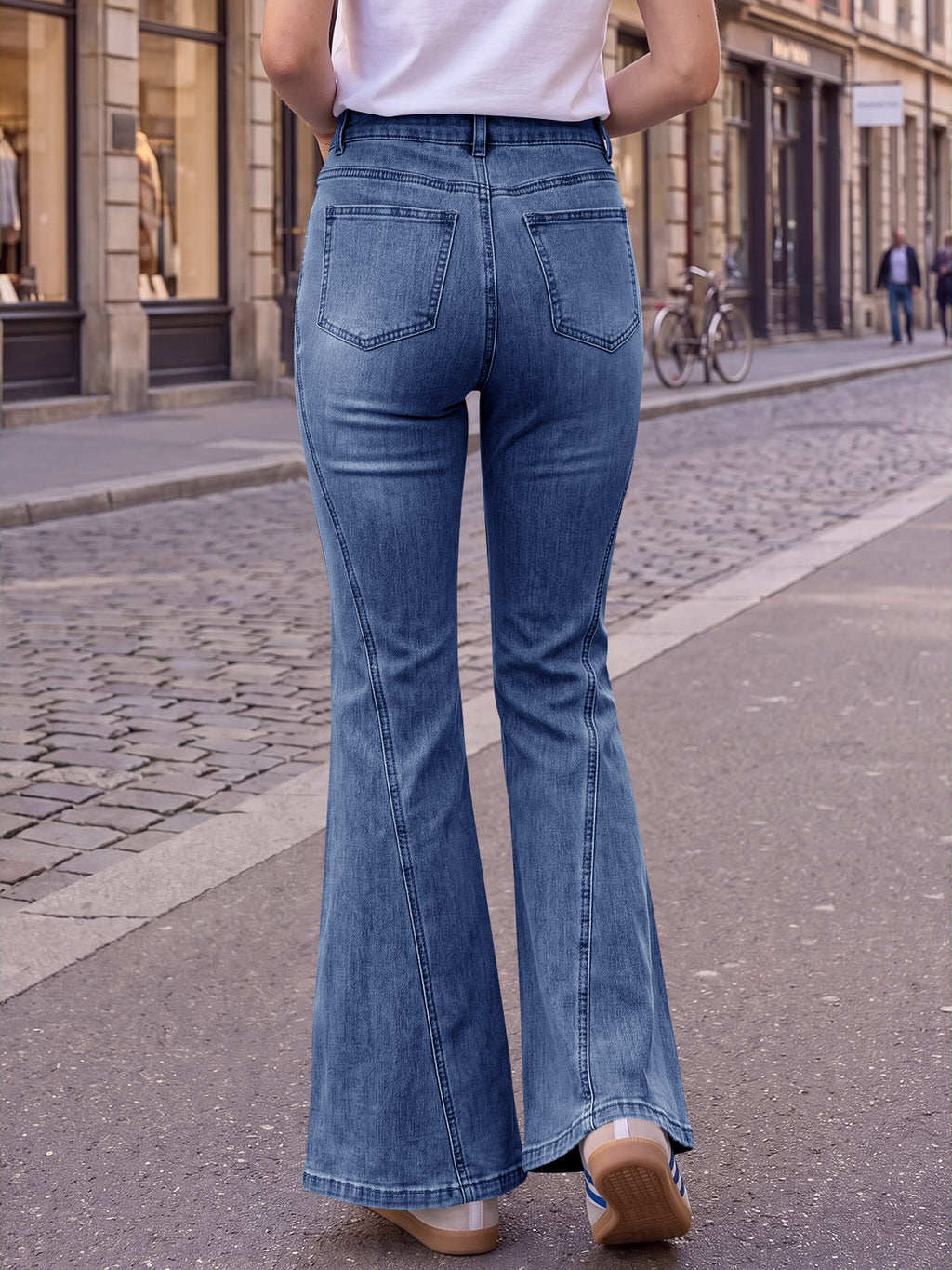 Saodimallsu Womens High Waisted Flare Jeans