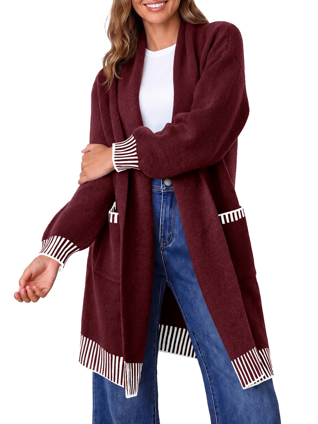 Saodimallsu Womens Fall Oversized Cardigan with Pockets