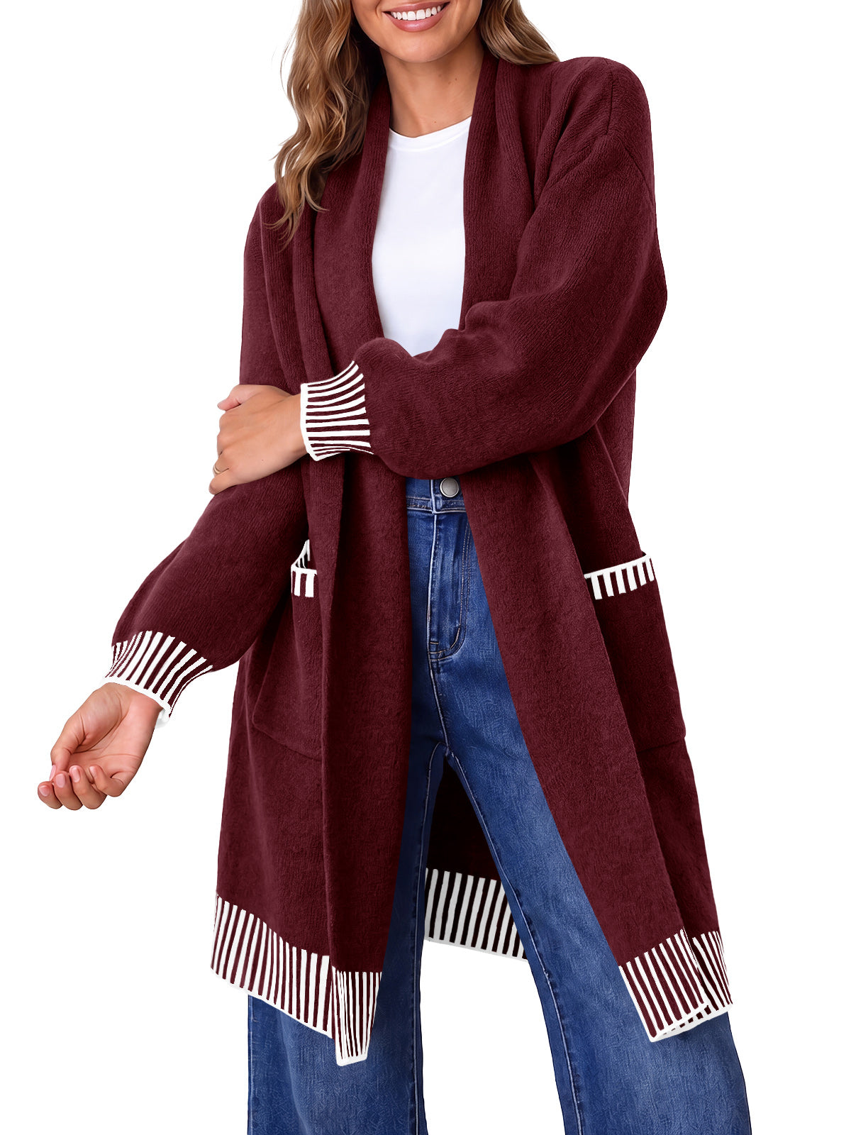 Saodimallsu Womens Fall Oversized Cardigan with Pockets