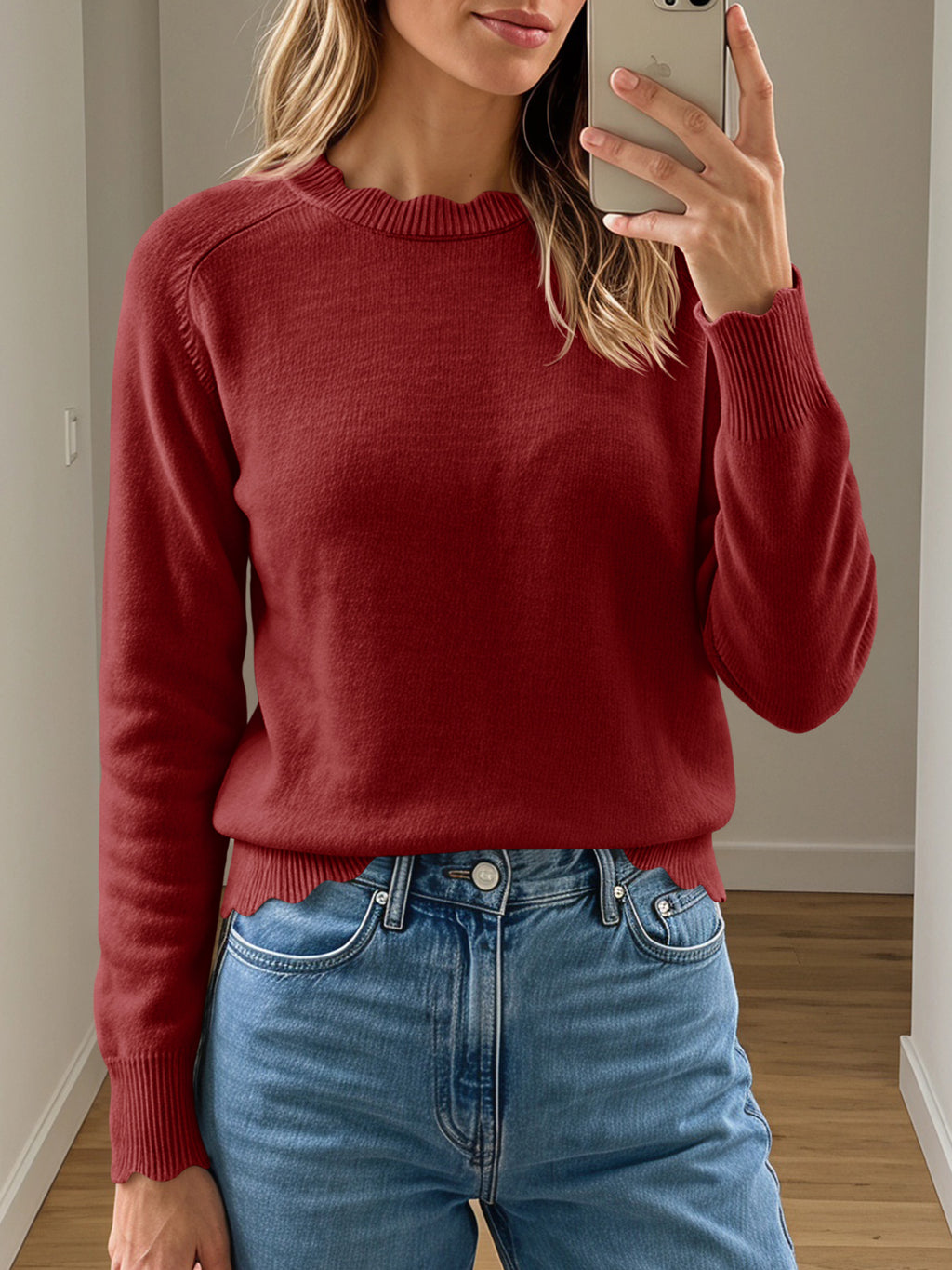 Saodimallsu Womens Long Sleeve Knit Sweater Tops