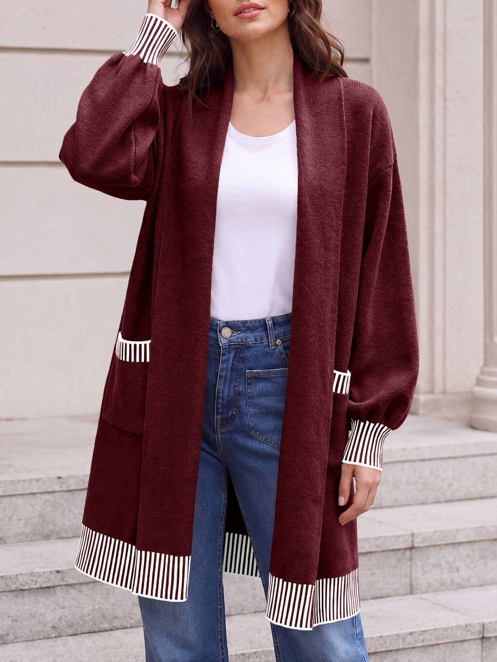 Saodimallsu Womens Fall Oversized Cardigan with Pockets