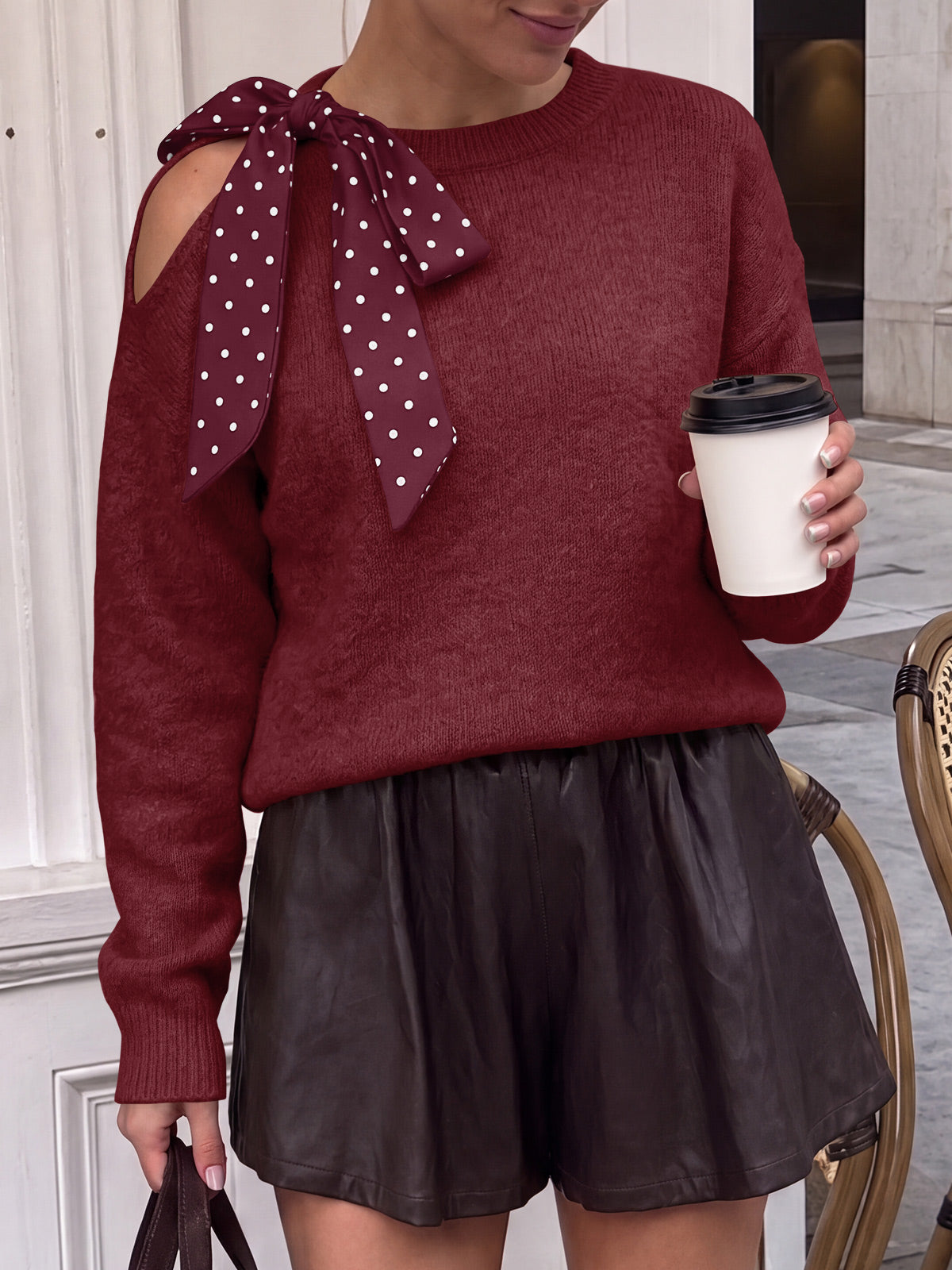Saodimallsu Womens One Shoulder Sweater Tops