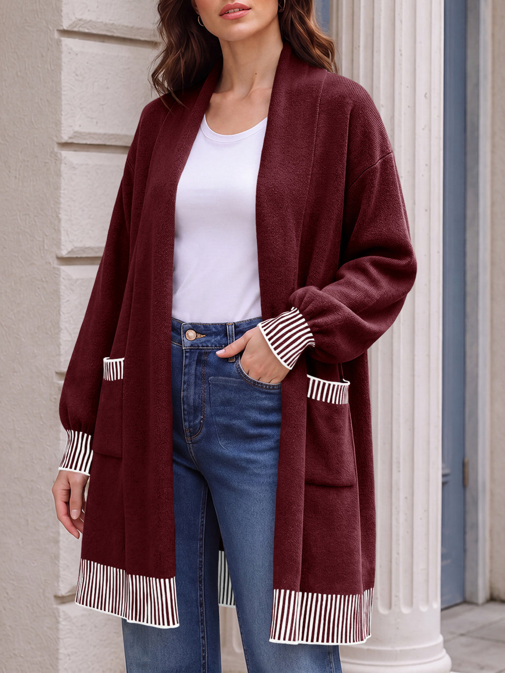 Saodimallsu Womens Fall Oversized Cardigan with Pockets