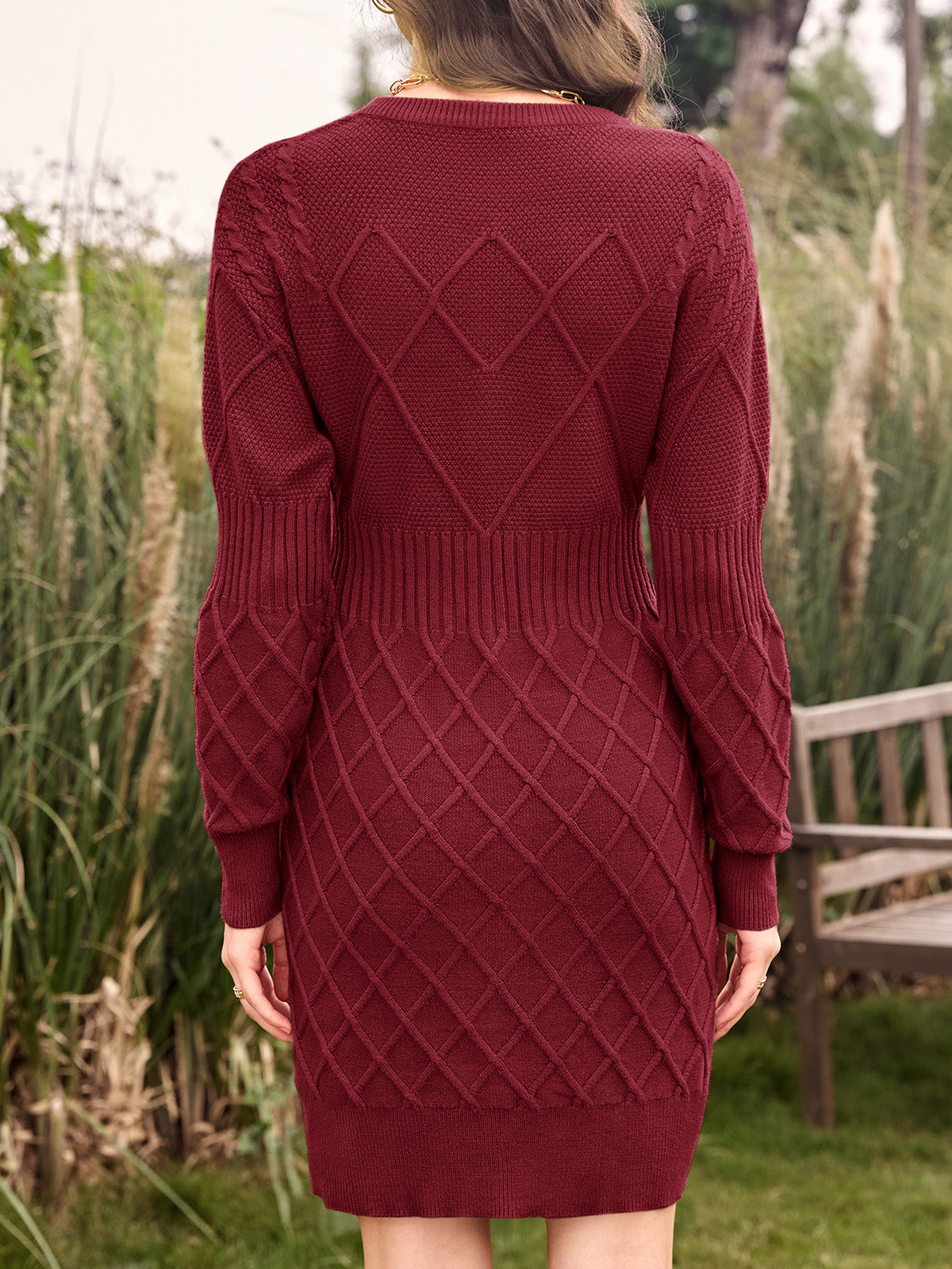 Saodimallsu Womens Bodycon Mini Sweater Dress