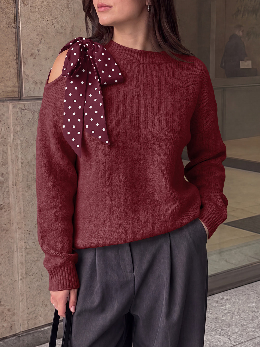 Saodimallsu Womens One Shoulder Sweater Tops