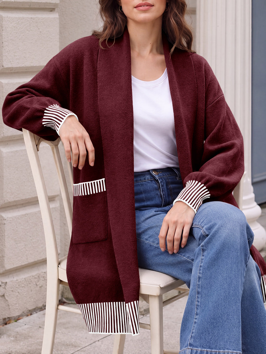 Saodimallsu Womens Fall Oversized Cardigan with Pockets