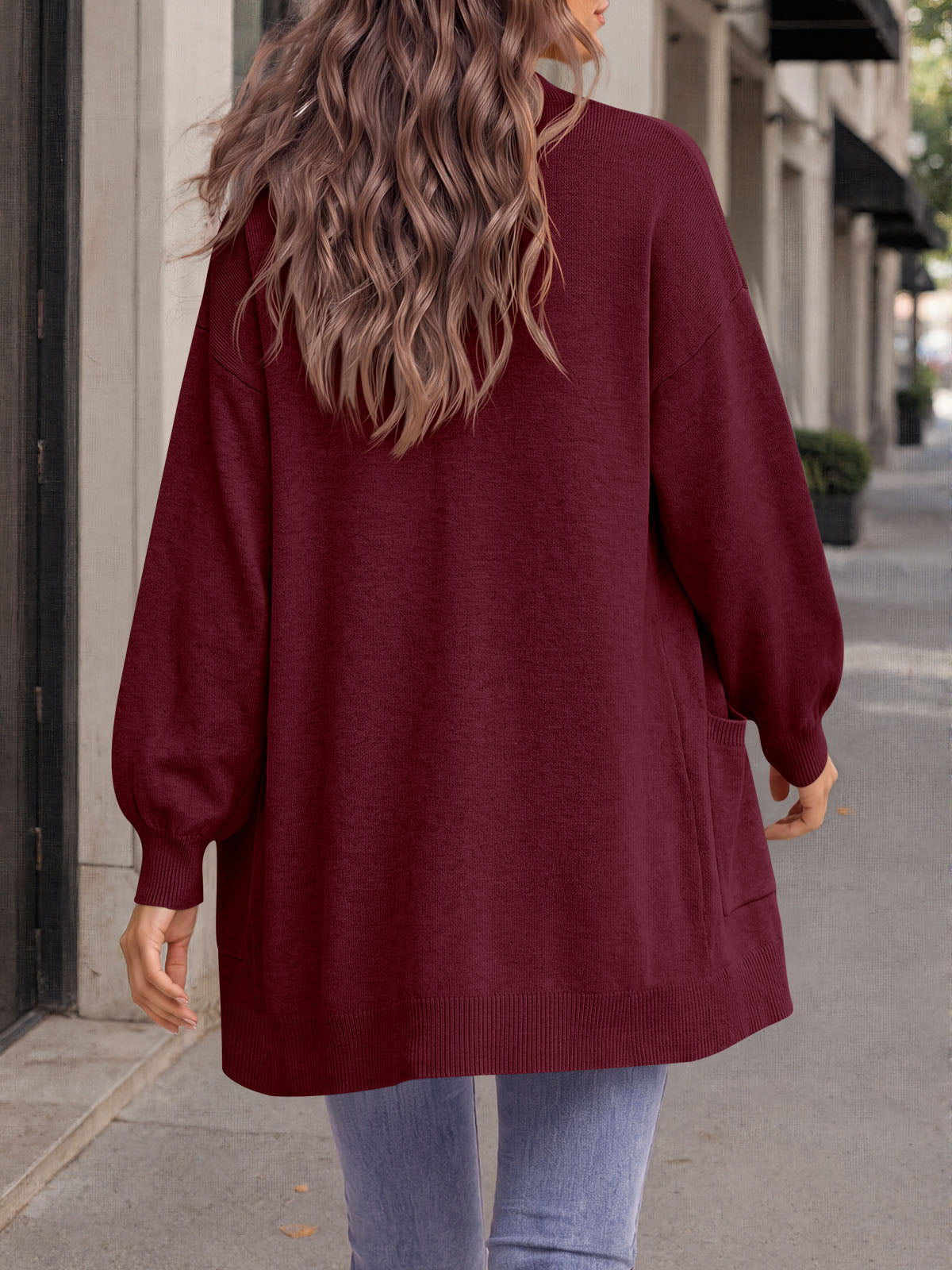 Saodimallsu Womens Oversized V Neck  Cardigan