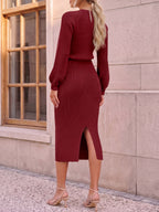 Saodimallsu Womens Ribbed Knit Sweater Dress