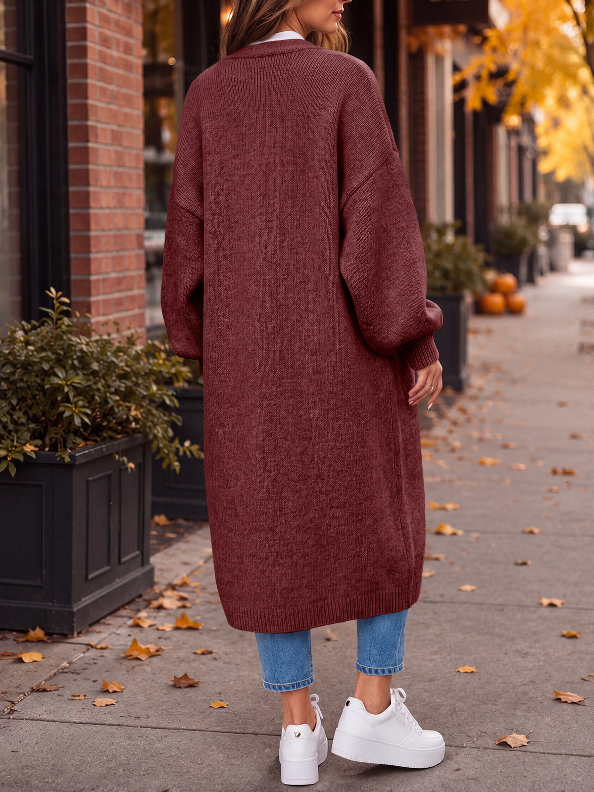 Saodimallsu Womens Oversized Open Front Cardigan
