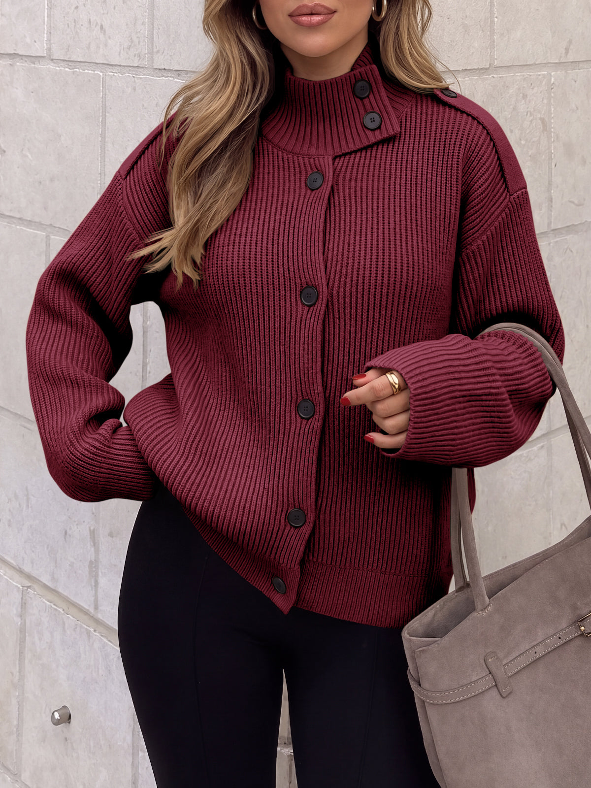 Saodimallsu Women's Chunky Knit Cardigan