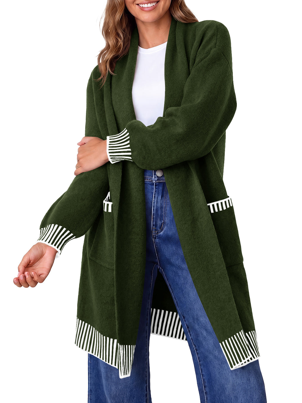 Saodimallsu Womens Fall Oversized Cardigan with Pockets