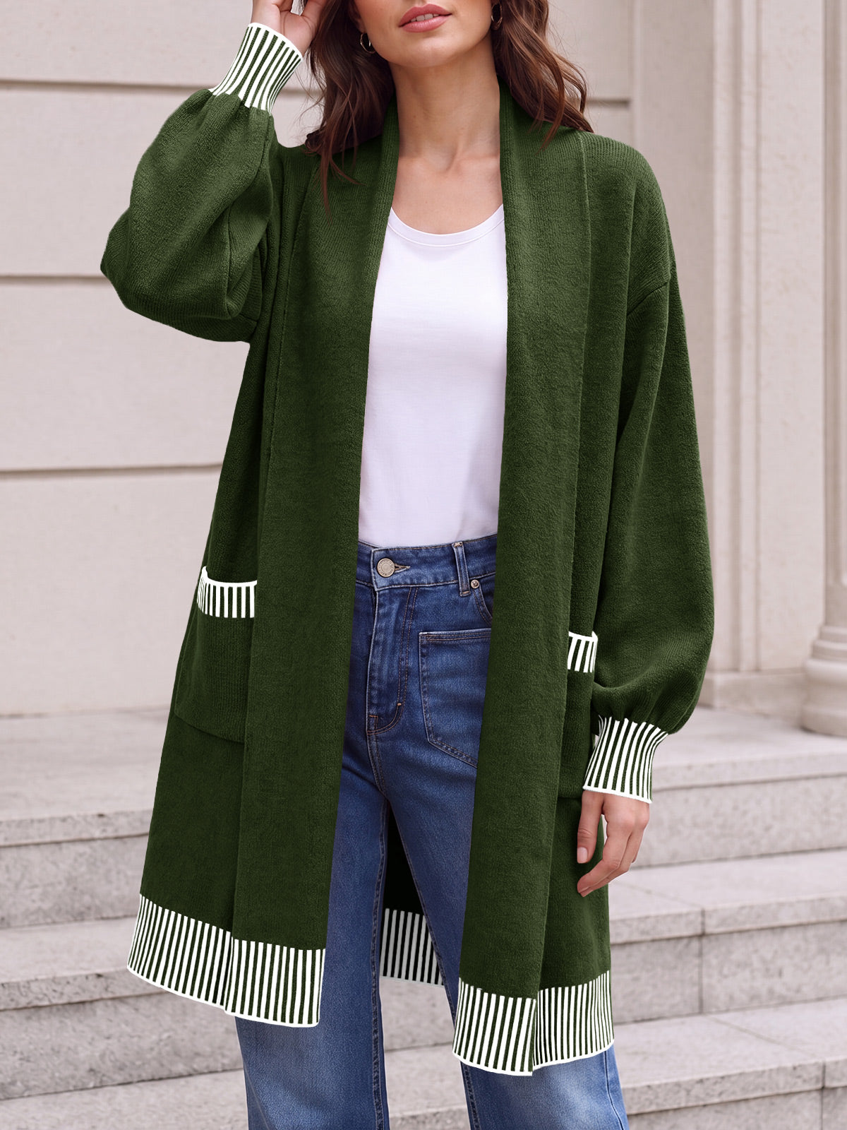 Saodimallsu Womens Fall Oversized Cardigan with Pockets