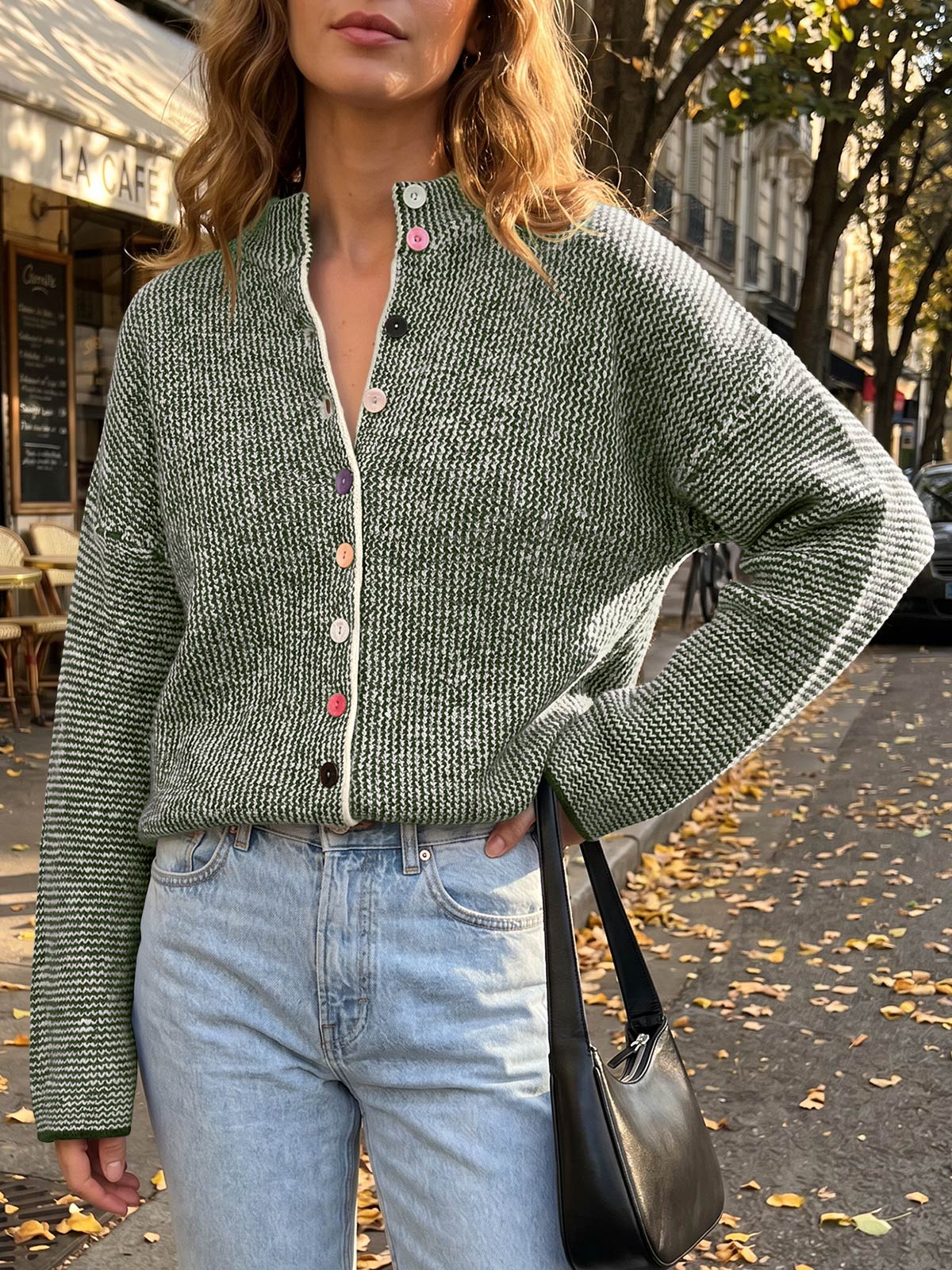 Saodimallsu Women Button Up Knit Sweater